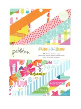 Fun In The Sun Single-Sided Paper Pad 6x8 36/Pkg. Holographic Foil